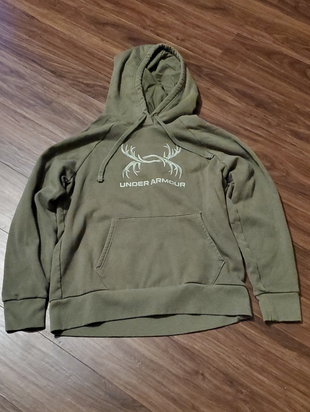 Under Armour Olive Green Antler Logo Hoodie